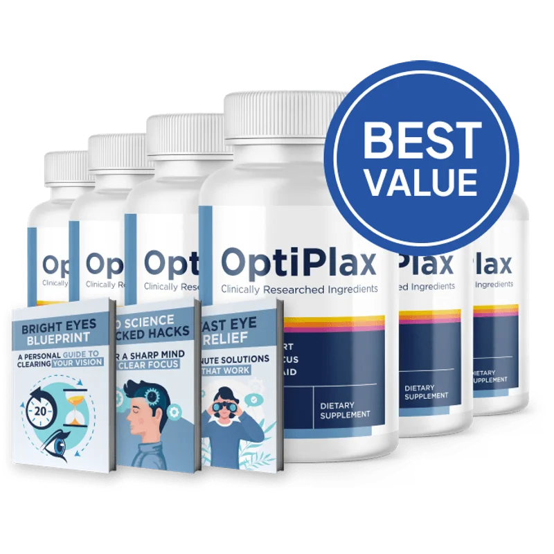 OptiPlax Natural Eye Health Formula — 6 Bottle / 180 Day Pack